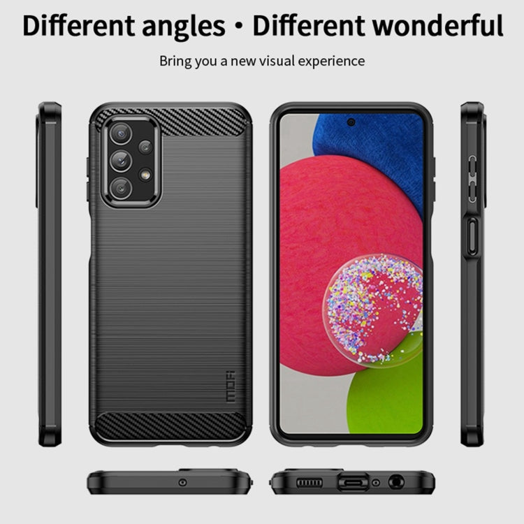 For Samsung Galaxy A23 / M23 / F23 MOFI Gentleness Series Brushed Texture Carbon Fiber Soft TPU Case(Gray) - Galaxy Phone Cases by MOFI | Online Shopping South Africa | PMC Jewellery | Buy Now Pay Later Mobicred