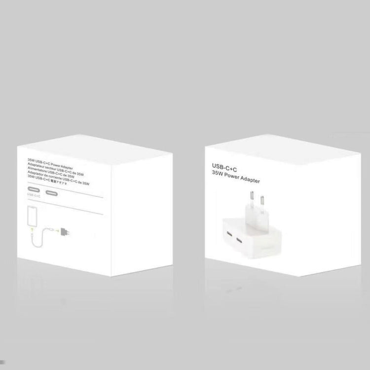 PD 35W Dual USB-C / Type-C Ports Charger for iPhone / iPad Series, EU Plug - free shipping - PMC Jewellery - Order now!