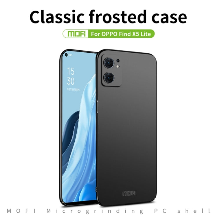 For OPPO Reno7 5G Global / Find X5 Lite MOFI Frosted PC Ultra-thin Hard Case(Blue) - OPPO Cases by MOFI | Online Shopping South Africa | PMC TechLife | Buy Now Pay Later Mobicred