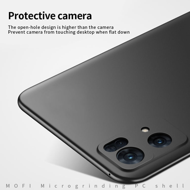 For OPPO Reno7 Pro MOFI Frosted PC Ultra-thin Hard Case(Black) - OPPO Cases by MOFI | Online Shopping South Africa | PMC TechLife | Buy Now Pay Later Mobicred