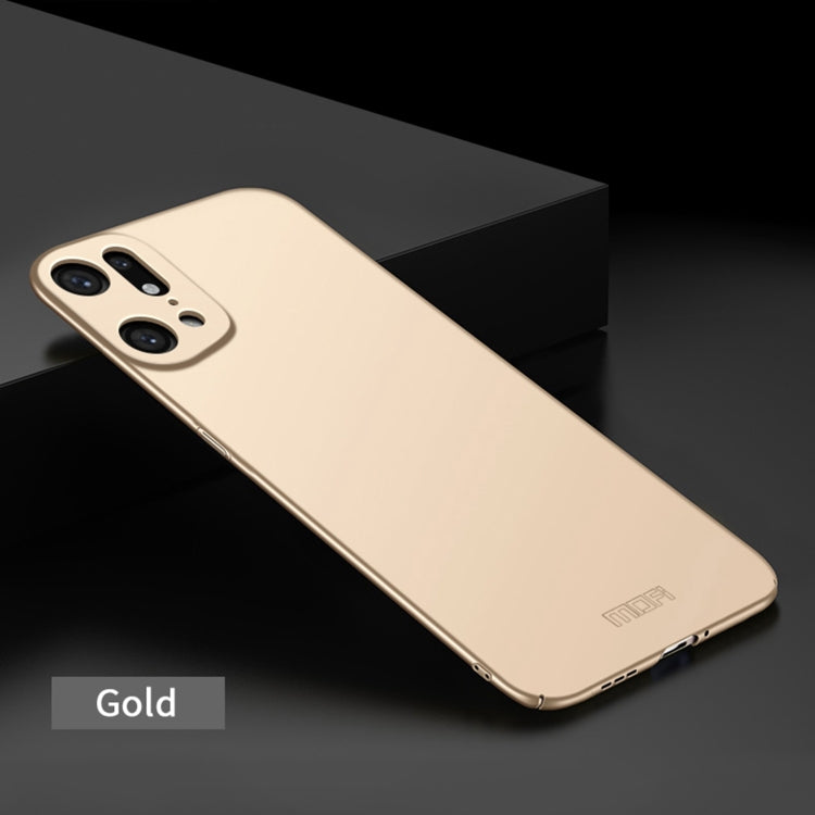 For OPPO Find X5 Pro MOFI Frosted PC Ultra-thin Hard Case(Gold) -  by MOFI | Online Shopping South Africa | PMC Jewellery