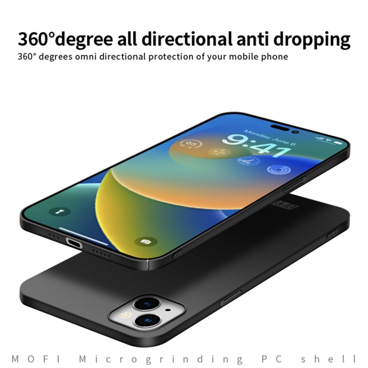 For iPhone 14 MOFI Frosted PC Ultra-thin Hard Case (Black) - iPhone 14 Cases by MOFI | Online Shopping South Africa | PMC TechLife