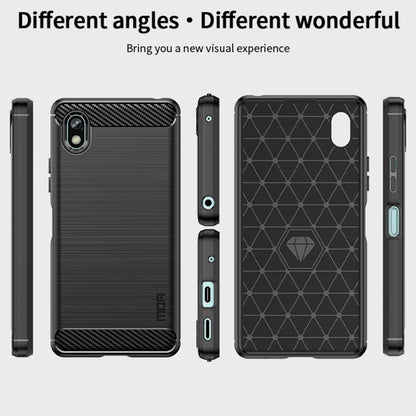 For Sony Xperia Ace 3 MOFI Gentleness Brushed Carbon Fiber Soft TPU Case(Black) - Sony Cases by MOFI | Online Shopping South Africa | PMC Jewellery