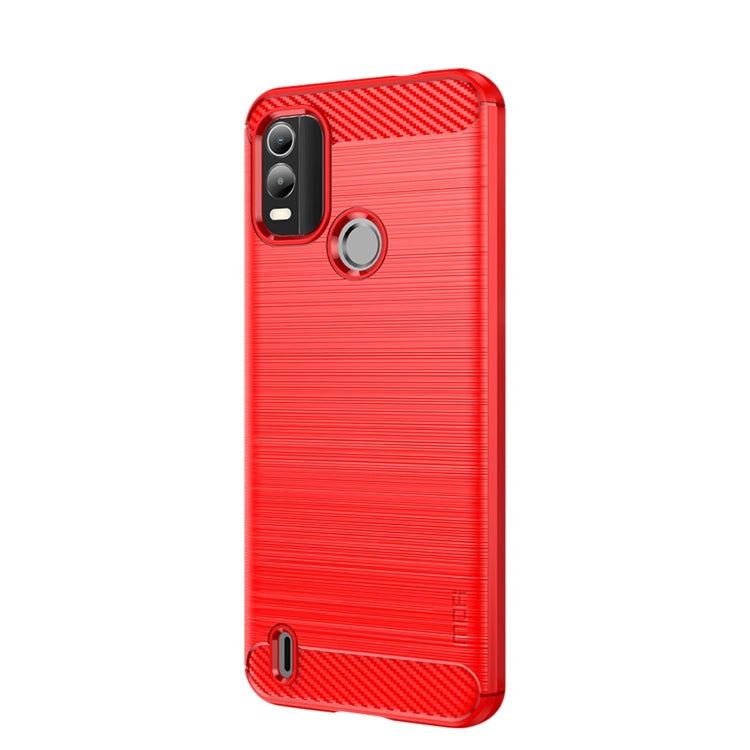 For Nokia C21 Plus MOFI Gentleness Brushed Carbon Fiber Soft TPU Case(Red) - Nokia Cases by MOFI | Online Shopping South Africa | PMC TechLife | Buy Now Pay Later Mobicred