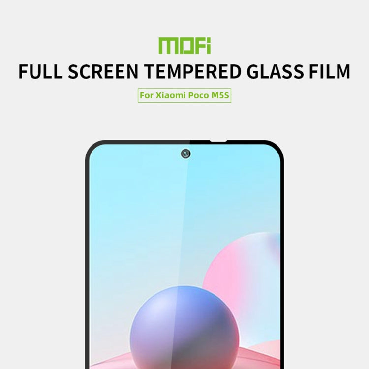 For Xiaomi Poco M5S MOFI 9H 2.5D Full Screen Tempered Glass Film(Black) -  by MOFI | Online Shopping South Africa | PMC TechLife