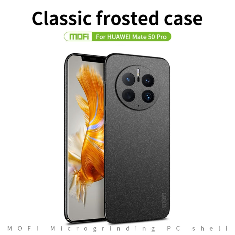 For Huawei Mate 50 Pro MOFI Fandun Series Frosted Ultra-thin PC Hard Phone Case(Gray) - Huawei Cases by MOFI | Online Shopping South Africa | PMC Jewellery