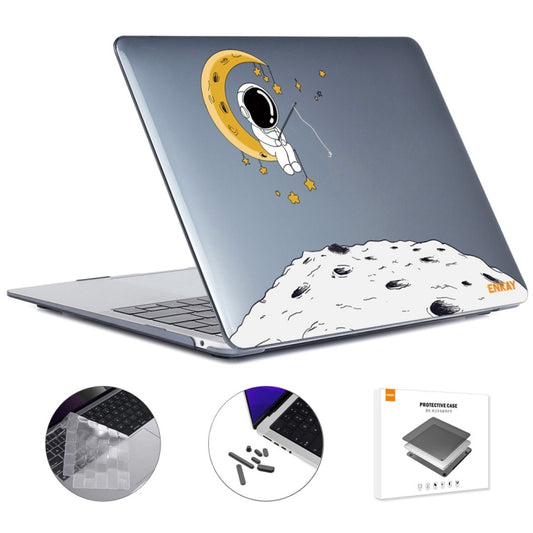 For MacBook Pro 16.2 A2485/A2880 2023 ENKAY Hat-Prince 3 in 1 Spaceman Pattern Laotop Protective Crystal Case with TPU Keyboard Film / Anti-dust Plugs, Version:EU(Spaceman No.3) - MacBook Pro Cases by ENKAY | Online Shopping South Africa | PMC Jewellery | Buy Now Pay Later Mobicred