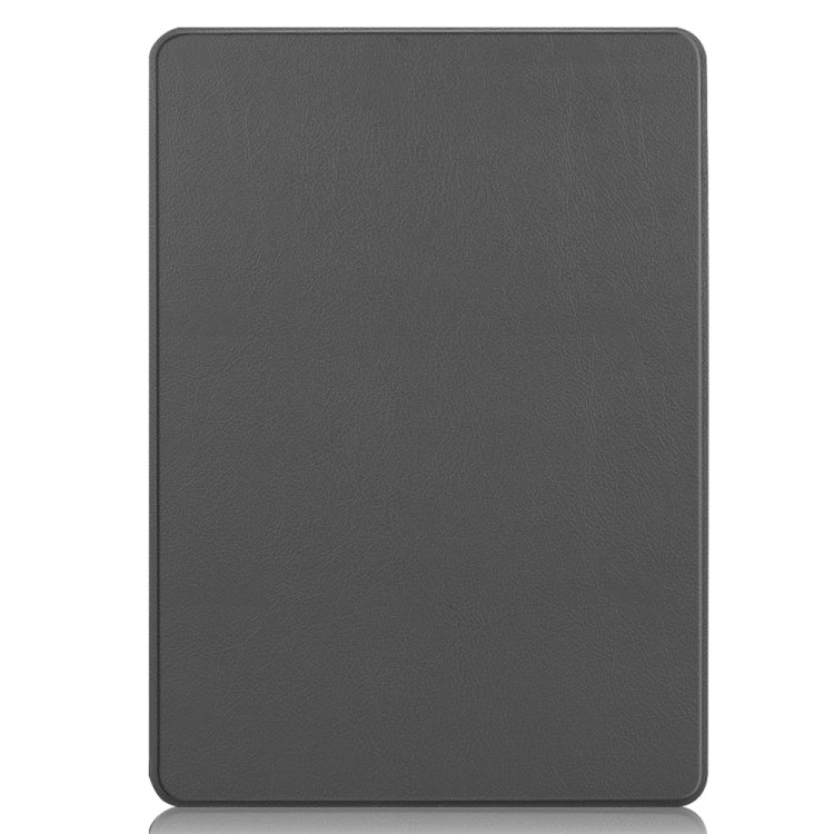 For Microsoft Surface Pro 9 JUNSUNMAY Custer Solid Color 3-Fold Stand Leather Tablet Case(Grey) - Microsoft by JUNSUNMAY | Online Shopping South Africa | PMC Jewellery | Buy Now Pay Later Mobicred