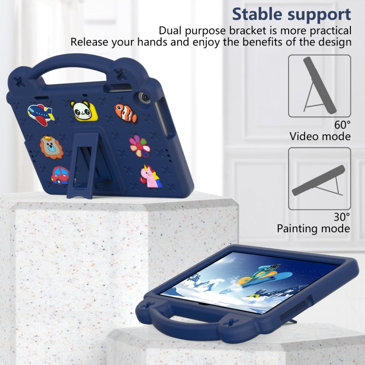 For Lenovo Tab M10 3rd Gen TB328FU / TB328XU 2022 10.1 Handle Kickstand Children EVA Shockproof Tablet Case(Navy Blue) - Lenovo by PMC TechLife | Online Shopping South Africa | PMC TechLife | Buy Now Pay Later Mobicred