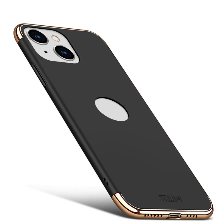 For iPhone 14 MOFI Yatun Series 3 in 1 Stitching PC Phone Case(Black) - iPhone 14 Cases by MOFI | Online Shopping South Africa | PMC TechLife