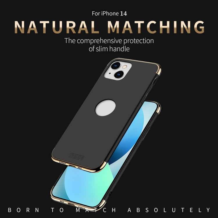 For iPhone 14 MOFI Yatun Series 3 in 1 Stitching PC Phone Case(Black) - iPhone 14 Cases by MOFI | Online Shopping South Africa | PMC Jewellery