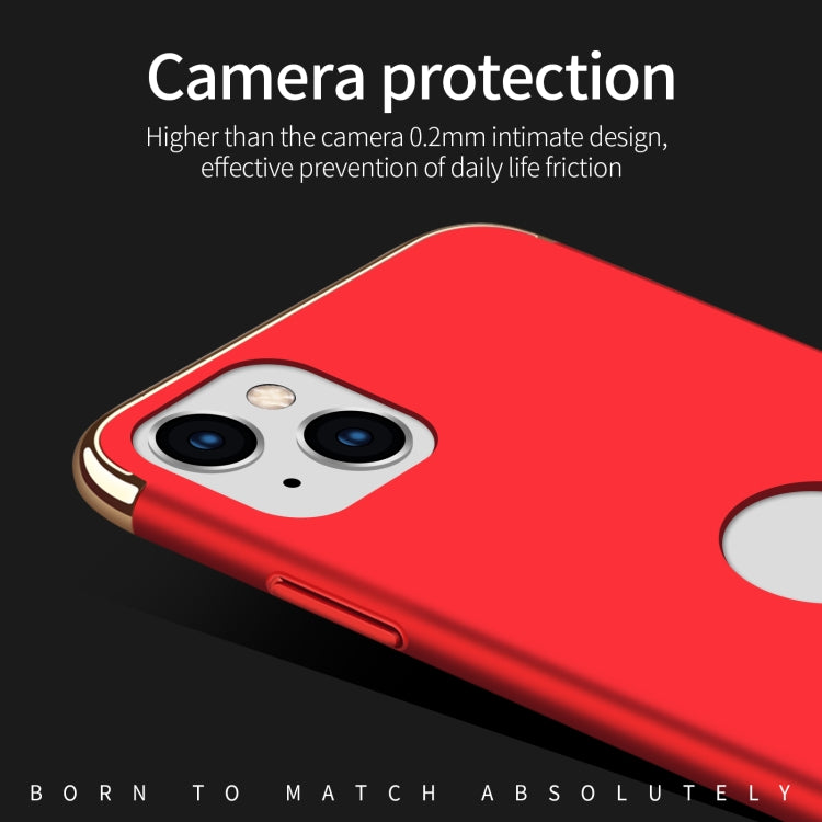 For iPhone 14 MOFI Yatun Series 3 in 1 Stitching PC Phone Case(Red) - iPhone 14 Cases by MOFI | Online Shopping South Africa | PMC Jewellery