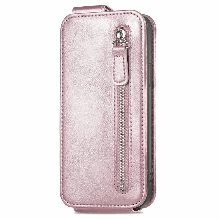 For Xiaomi Redmi 13C 5G Zipper Wallet Vertical Flip Leather Phone Case(Pink) - 13C Cases by PMC Jewellery | Online Shopping South Africa | PMC Jewellery | Buy Now Pay Later Mobicred