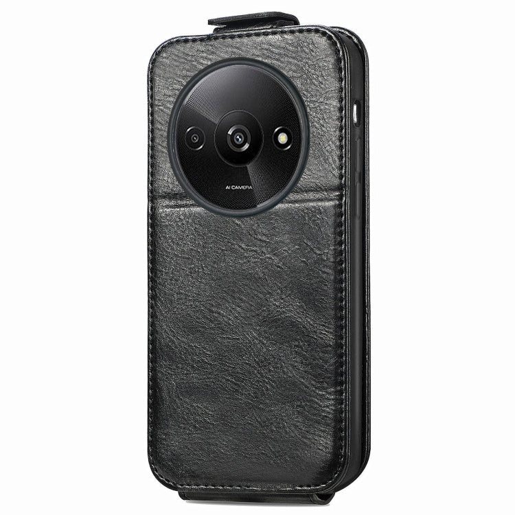 For Xiaomi Redmi A3 4G Zipper Wallet Vertical Flip Leather Phone Case(Black) - Xiaomi Cases by PMC Jewellery | Online Shopping South Africa | PMC Jewellery | Buy Now Pay Later Mobicred