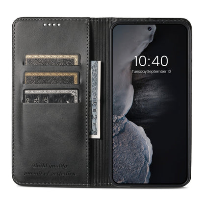 For Samsung Galaxy S24+ 5G Suteni Calf Texture Horizontal Flip Leather Phone Case(Black) - Galaxy S24+ 5G Cases by Suteni | Online Shopping South Africa | PMC Jewellery | Buy Now Pay Later Mobicred