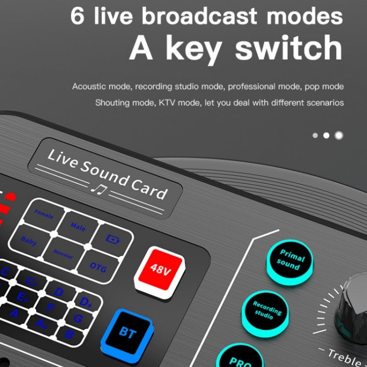 M6 Live Sound Card Multifunctional Wireless Voice Changer Broadcast Mixer - Live Sound Effects Processors by PMC Jewellery | Online Shopping South Africa | PMC Jewellery | Buy Now Pay Later Mobicred