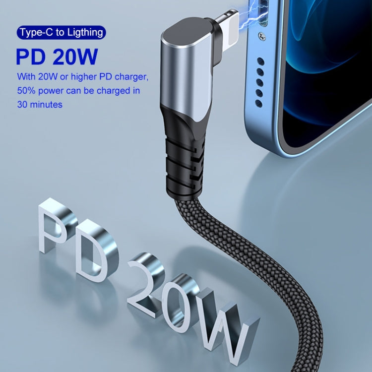 ENKAY Hat-Prince PD 20W Type-C to 8 Pin Dual Elbow Fast Charging Data Cable, Length:1m(Black) - 2 in 1 Cable by ENKAY | Online Shopping South Africa | PMC Jewellery | Buy Now Pay Later Mobicred