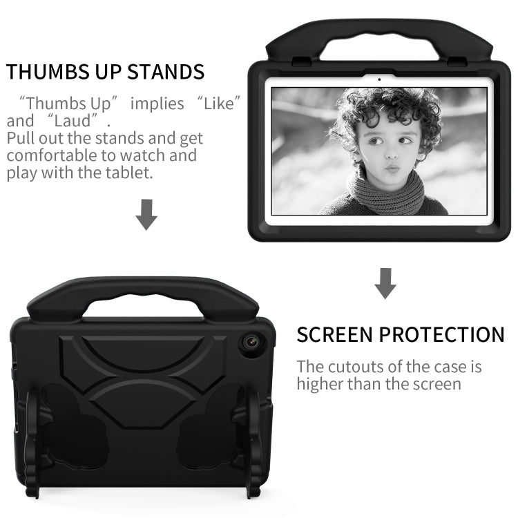 For Lenovo Tab M10 3rd Gen 10.1 TB-328 Thumb Bracket EVA Shockproof Tablet Case(Black) - free shipping - PMC TechLife - Order now!