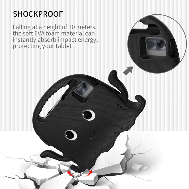 For Lenovo Tab M11 /Xiaoxin Pad 11 2024 Octopus Style EVA Hybrid PC Shockproof Tablet Case with Strap(Black) - Lenovo by PMC Jewellery | Online Shopping South Africa | PMC Jewellery | Buy Now Pay Later Mobicred