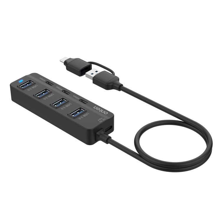 Onten UCA5306 7 in 2 USB3.0 + Type-C 7-Ports HUB Docking Station Support OTG Function - USB 3.0 HUB by Onten | Online Shopping South Africa | PMC Jewellery | Buy Now Pay Later Mobicred