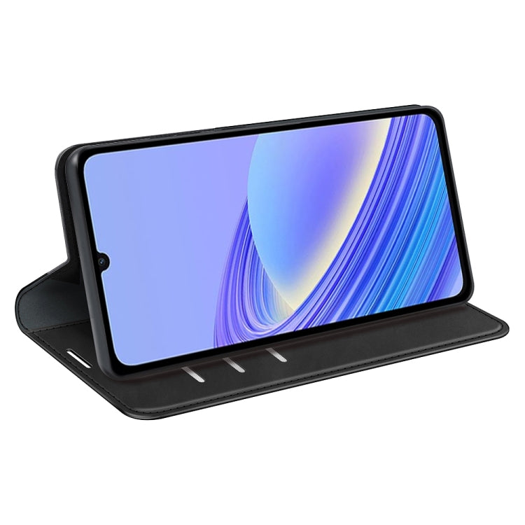 For TCL 40 SE Retro-skin  Magnetic Suction Leather Phone Case(Black) - More Brand by PMC TechLife | Online Shopping South Africa | PMC TechLife | Buy Now Pay Later Mobicred