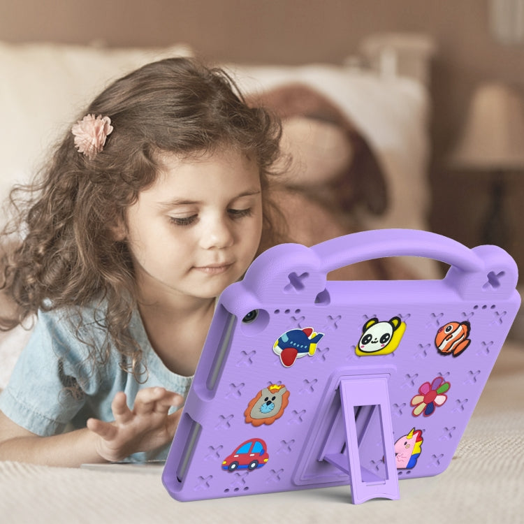 For Amazon Fire HD 10 2021 Handle Kickstand Children EVA Shockproof PC Tablet Case(Light Purple) - Amazon by PMC TechLife | Online Shopping South Africa | PMC TechLife | Buy Now Pay Later Mobicred
