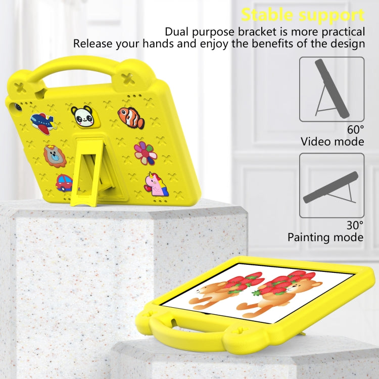 For Amazon Fire HD 10 2021 Handle Kickstand Children EVA Shockproof PC Tablet Case(Yellow) - Amazon by PMC TechLife | Online Shopping South Africa | PMC TechLife | Buy Now Pay Later Mobicred
