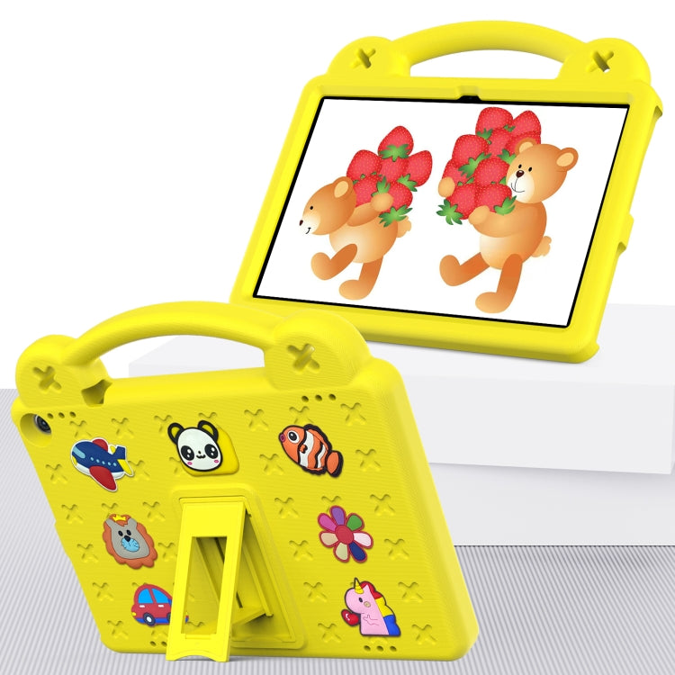 For Amazon Fire HD 10 2021 Handle Kickstand Children EVA Shockproof PC Tablet Case(Yellow) - Amazon by PMC TechLife | Online Shopping South Africa | PMC TechLife | Buy Now Pay Later Mobicred