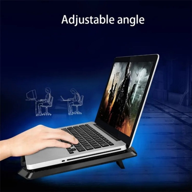 S200 Dual Silent Cooling Fan Portable Slim Notebook Cooling Pad for Laptop(Blue) - Cooling Pads by PMC Jewellery | Online Shopping South Africa | PMC Jewellery | Buy Now Pay Later Mobicred