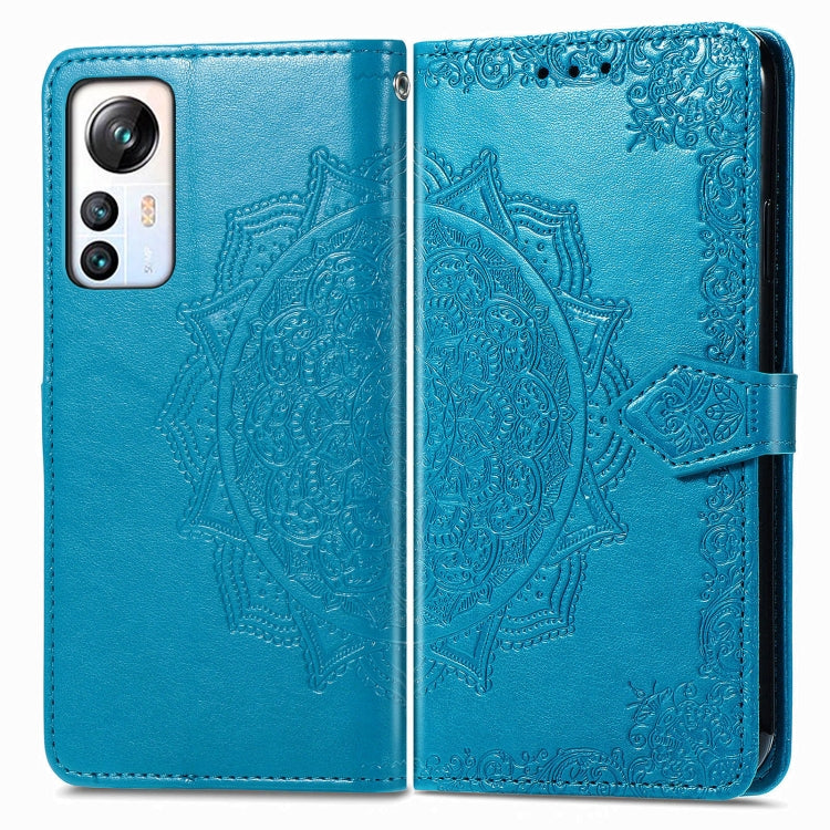 For Blackview A85 Mandala Flower Embossed Leather Phone Case(Blue) - More Brand by PMC Jewellery | Online Shopping South Africa | PMC Jewellery | Buy Now Pay Later Mobicred