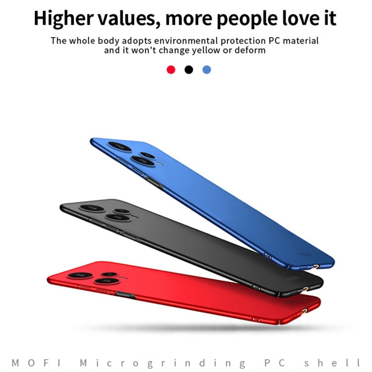 For Xiaomi Redmi Note 12 Turbo 5G MOFI Micro-Frosted PC Ultra-thin Hard Phone Case(Red) - Xiaomi Cases by MOFI | Online Shopping South Africa | PMC TechLife | Buy Now Pay Later Mobicred