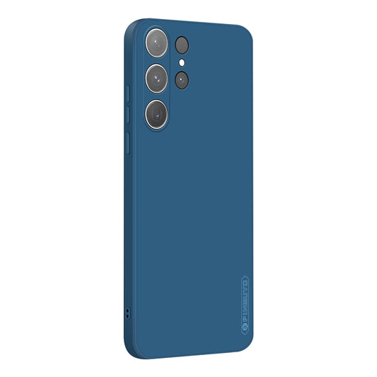 For Samsung Galaxy S25 Ultra 5G PINWUYO Sense Series Liquid Silicone TPU Phone Case(Blue) - Galaxy S25 Ultra 5G Cases by PINWUYO | Online Shopping South Africa | PMC Jewellery | Buy Now Pay Later Mobicred