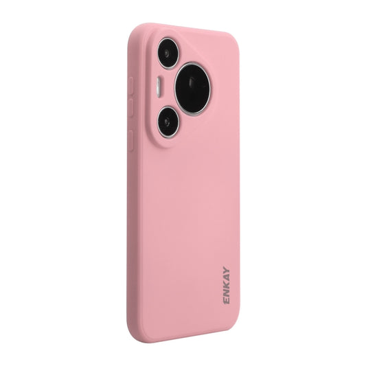 For Huawei Pura 70 ENKAY Hat-Prince Liquid Silicone Shockproof Protective Soft Case(Pink) - Huawei Cases by ENKAY | Online Shopping South Africa | PMC Jewellery | Buy Now Pay Later Mobicred