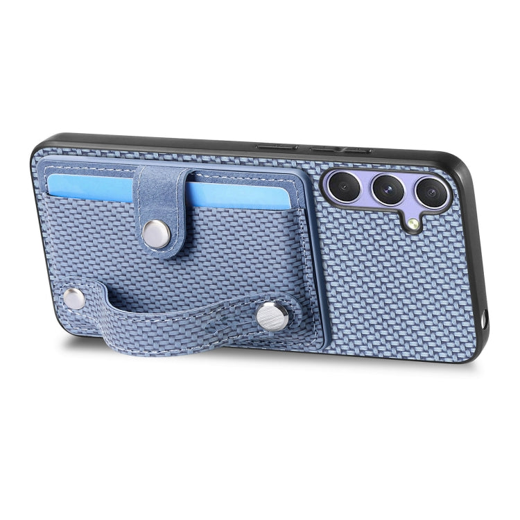 For Samsung Galaxy S25+ 5G Wristband Kickstand Wallet Back Phone Case with Tool Knife(Blue) - Galaxy S25+ 5G Cases by PMC Jewellery | Online Shopping South Africa | PMC Jewellery | Buy Now Pay Later Mobicred