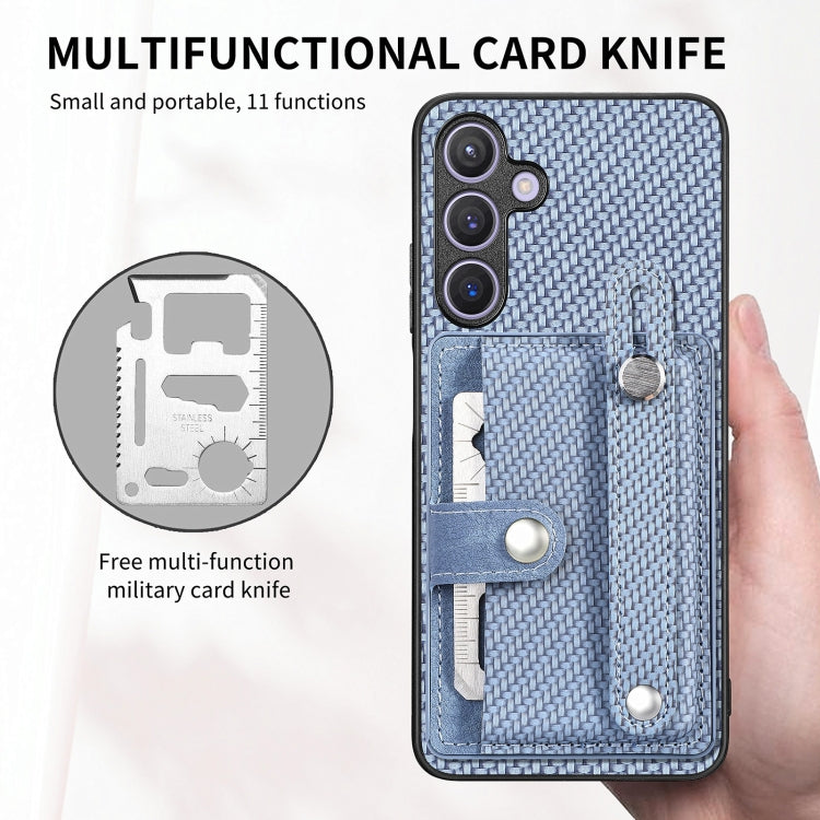 For Samsung Galaxy S25+ 5G Wristband Kickstand Wallet Back Phone Case with Tool Knife(Green) - Galaxy S25+ 5G Cases by PMC Jewellery | Online Shopping South Africa | PMC Jewellery | Buy Now Pay Later Mobicred