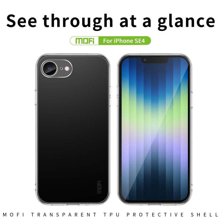 For iPhone SE 2024 MOFI Ming Series Ultra-thin TPU Phone Case(Transparent) - More iPhone Cases by MOFI | Online Shopping South Africa | PMC Jewellery | Buy Now Pay Later Mobicred