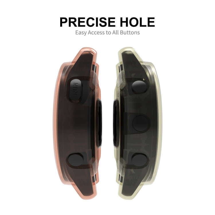 For Garmin Forerunner 265 ENKAY Hat-Prince Transparent TPU Frame Drop Protection Case(Transparent) - Watch Cases by ENKAY | Online Shopping South Africa | PMC TechLife | Buy Now Pay Later Mobicred