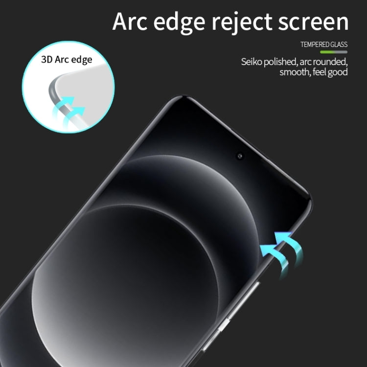 For Xiaomi 14 Ultra PINWUYO 9H 3D Hot Bending Tempered Glass Film(Black) - 14 Ultra Tempered Glass by PINWUYO | Online Shopping South Africa | PMC Jewellery | Buy Now Pay Later Mobicred