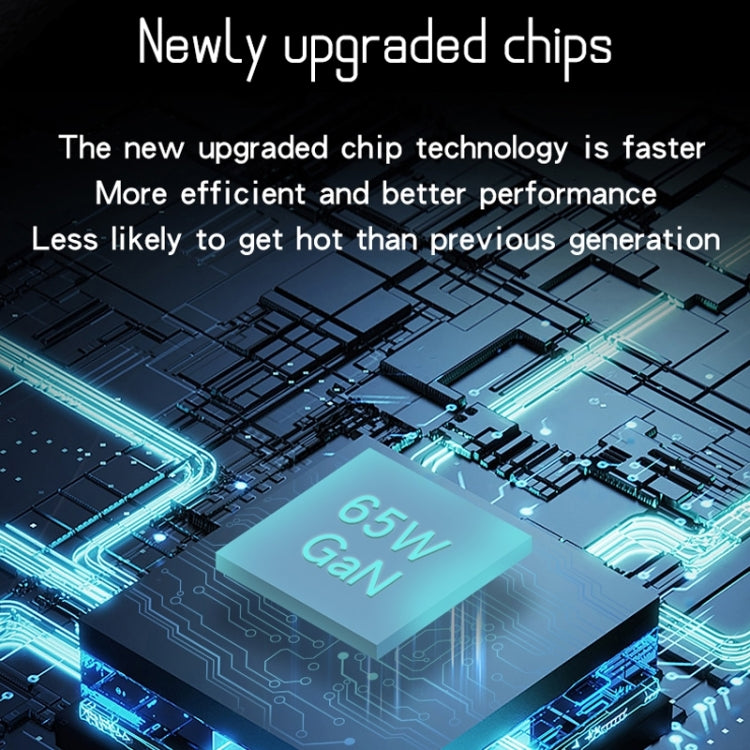 GaN PD65W Type-C x 2 + USB3.0 Laptop Adapter ,US Plug(Black) - free shipping - PMC Jewellery - Order now!