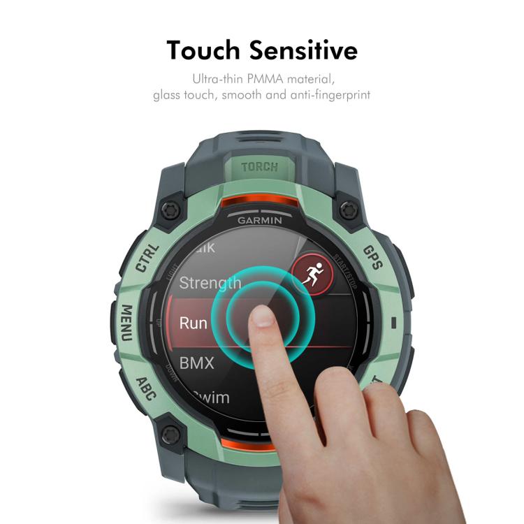For Garmin Instinct 3 AMOLED / Solar 50mm ENKAY 3D Full Coverage Soft PC Edge PMMA HD Screen Protector Film - free shipping - PMC TechLife - Order now!
