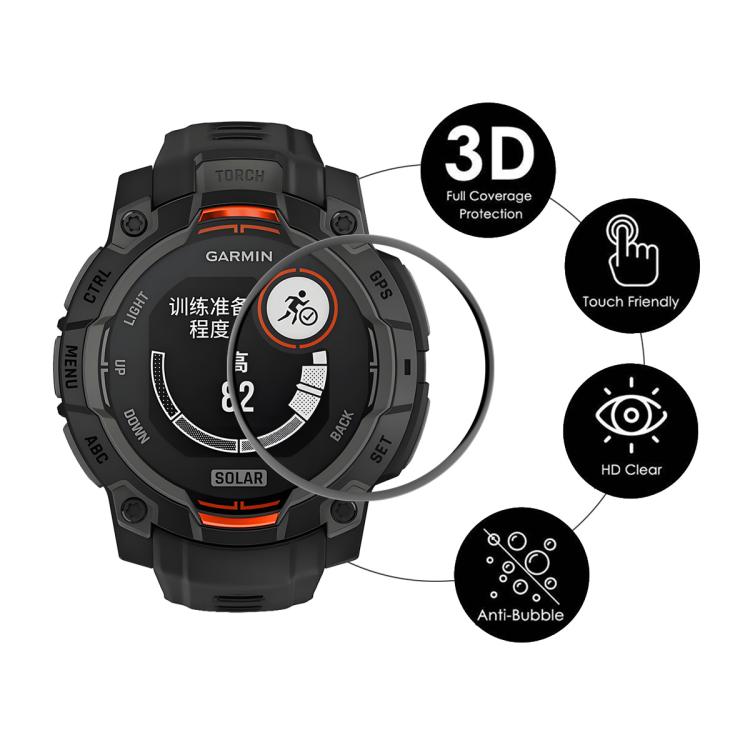 For Garmin Instinct 3 AMOLED / Solar 45mm 5pcs ENKAY 3D Full Coverage Soft PC Edge PMMA HD Screen Protector Film - free shipping - PMC TechLife - Order now!