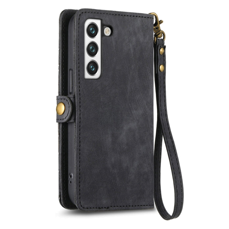 For Samsung Galaxy S20 FE Geometric Zipper Wallet Side Buckle Leather Phone Case(Black) - free shipping - PMC TechLife - Order now!