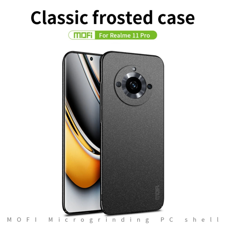 For Realme 11 Pro MOFI Fandun Series Frosted PC Ultra-thin All-inclusive Phone Case(Gray) - Realme Cases by MOFI | Online Shopping South Africa | PMC Jewellery