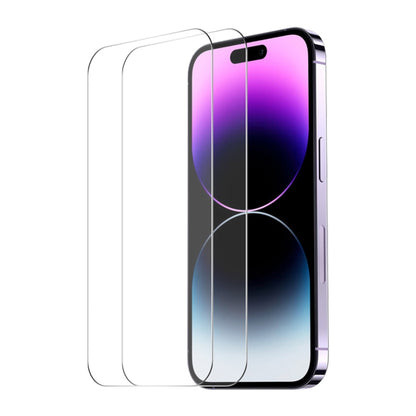 For iPhone 16 Plus 2pcs NKAY 0.26mm 9H 2.5D High Aluminum-silicon Tempered Glass Film - iPhone 16 Plus Tempered Glass by ENKAY | Online Shopping South Africa | PMC Jewellery | Buy Now Pay Later Mobicred