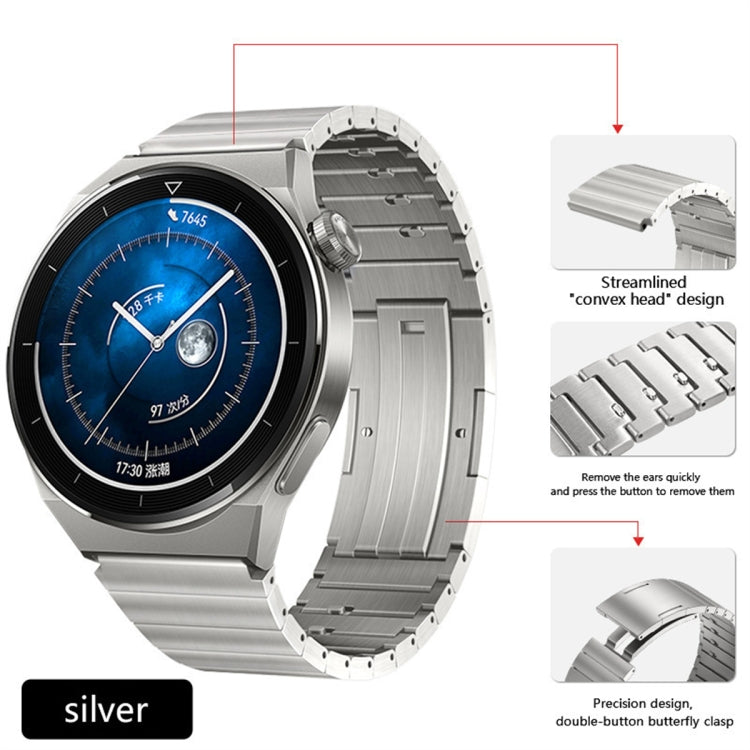 For Huawei Watch 4 / 4 Pro Titanium Alloy Quick Release Watch Band(Silver) - Watch Bands by PMC Jewellery | Online Shopping South Africa | PMC Jewellery