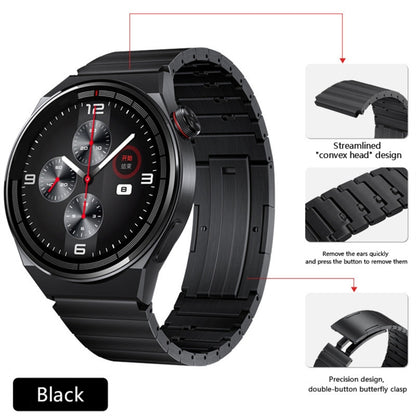 For Huawei Watch GT 42mm / 46mm Titanium Alloy Quick Release Watch Band(Black) - Watch Bands by PMC Jewellery | Online Shopping South Africa | PMC Jewellery