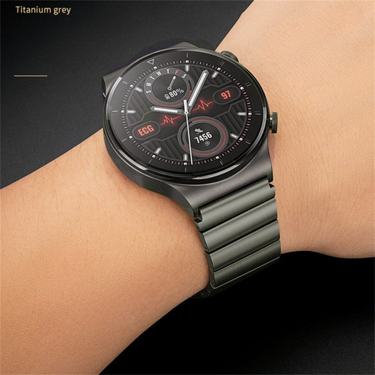 For Huawei Watch GT 42mm / 46mm Titanium Alloy Quick Release Watch Band(Gray) - Watch Bands by PMC TechLife | Online Shopping South Africa | PMC TechLife