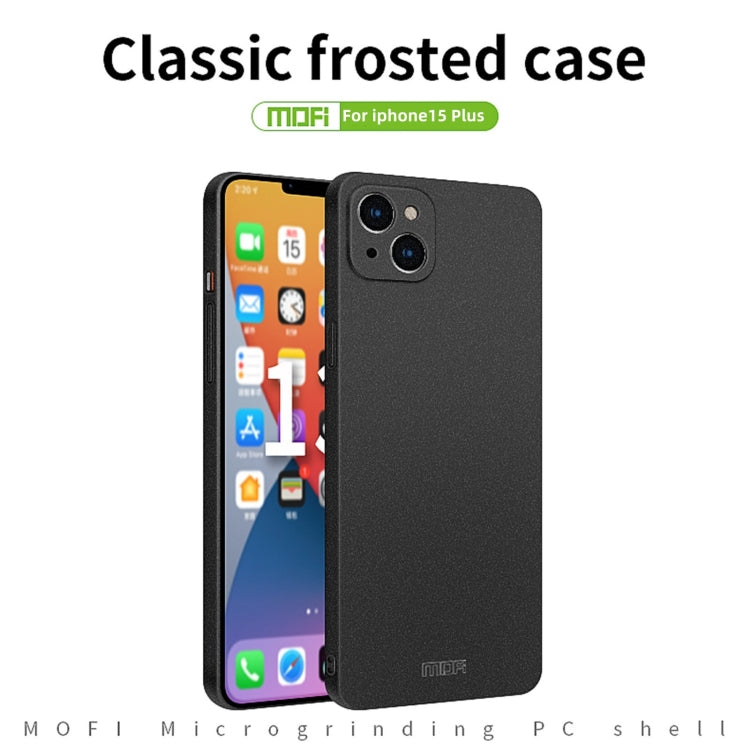 For iPhone 15 Pro Max MOFI Fandun Series Frosted PC Ultra-thin All-inclusive Phone Case(Black) - iPhone 15 Pro Max Cases by MOFI | Online Shopping South Africa | PMC Jewellery