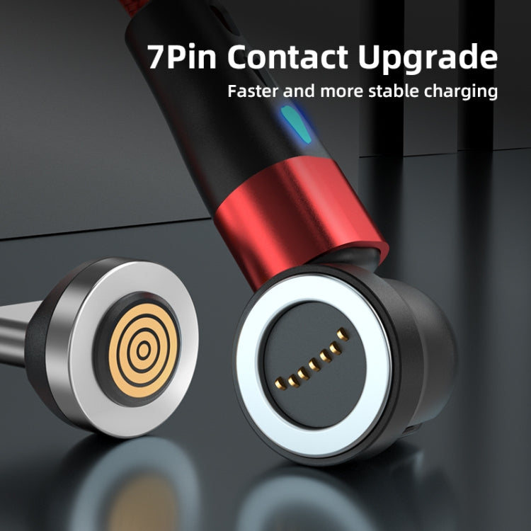 ENKAY 3 in 1 3A USB to Type-C / 8 Pin / Micro USB Magnetic 540 Degrees Rotating Fast Charging Cable, Length:1m(Red) - Charging Cable & Head by ENKAY | Online Shopping South Africa | PMC Jewellery | Buy Now Pay Later Mobicred