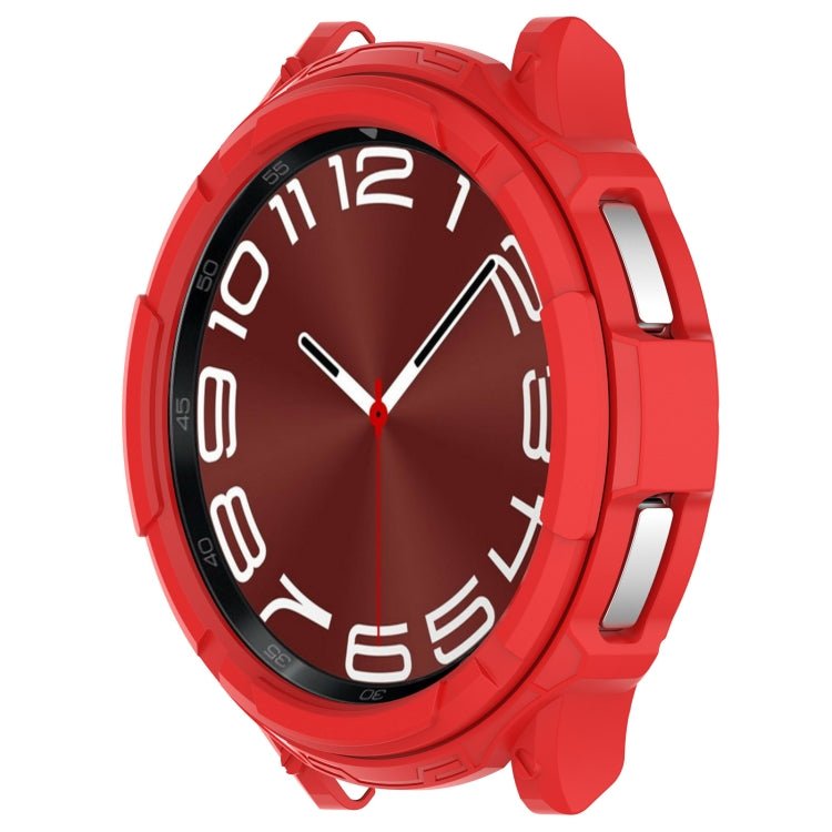 For Samsung Galaxy Watch 6 Classic 43mm Rotating Ring  + TPU Armor Watch Protective Case(Red) - Watch Cases by PMC TechLife | Online Shopping South Africa | PMC TechLife